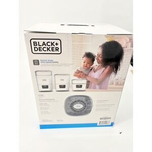Black+Decker All-in-One Baby Bottle Sterilizer Modular Design White BDXBSR15